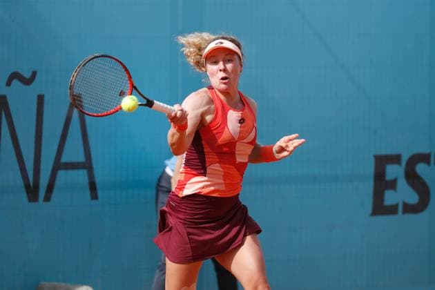 Anna-Lena Friedsam (GER), APRIL 24, 2023 - Tennis : Friedsam during singles qualifying 1st round match against Moyuka Uchijima on the WTA, Tennis Damen 1000 tournaments Mutua Madrid Open tennis tournament at the Caja Magica in Madrid, Spain. Noxthirdxpartyxsales  (216753762)