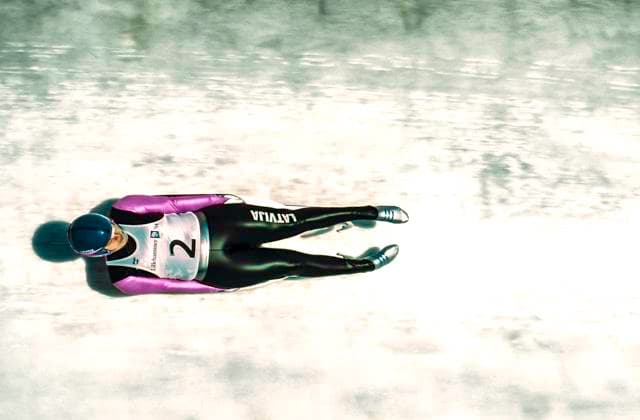 Olympics 1994 Luge Women s Singles Anna Orlova (LAT) competing in the luge women s singles at the 1994 Olympic Winter games, Winterspiele,Spiele, Summer games Lillehammer Lillehammer Olympic Bobsleigh an Norway Copyright: xStevenxExSutton Duomo PCNx OL9402 LG0018