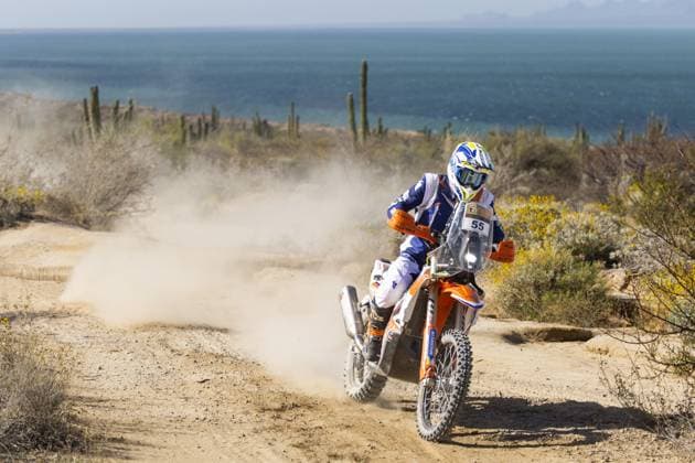 55 FITZGERALD Kerim (rsa), BAS World KTM Racing Team, KTM 450 Rally Factory Replica, action during the Stage 2 of the Sonora Rally 2023, 3rd round of the 2023 World Rally-Raid Championship, between Hermosillo and Penasco on April 25th, 2023 in Penasco, Mexico - AUTO - W2RC - SONORA RALLY 2023 DPPI Panoramic  05323003__DE_7034
