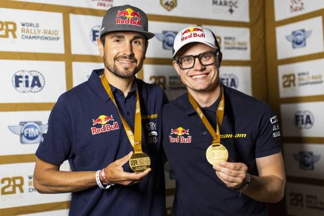 400 BACIUSKA Rokas (ltu), VIDAL MONTIJANO Oriol (spa), Red Bull Can-Am Factory, BRP Can-Am Maverick XRS Turbo, FIA W2RC, portrait during the Stage 2 of the Sonora Rally 2023, 3rd round of the 2023 World Rally-Raid Championship, between Hermosillo and Penasco on April 25th, 2023 in Penasco, Mexico - AUTO - W2RC - SONORA RALLY 2023 DPPI Panoramic  05323003__DE_7630