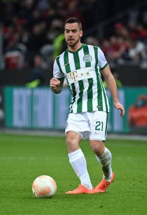 Endre Botka Ferencvaros Budapest 09 03 2023, football Europa League, season 2022 23, round of 16, Bayer 04 Leverkusen Ferencvaros Budapest 2 0 Leverkusen BayArena Nordrhein Westfalen Germany Team2