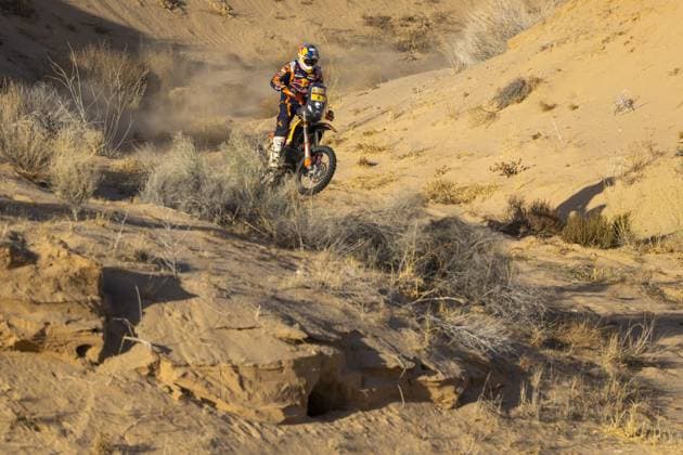 08 PRICE Toby (aus), Red Bull KTM Factory Racing, KTM 450 Rally Factory, FIM W2RC, action during the Stage 3 of the Sonora Rally 2023, 3rd round of the 2023 World Rally-Raid Championship, around Penasco on April 26th, 2023 in Penasco, Mexico - AUTO - W2RC - SONORA RALLY 2023 DPPI Panoramic  05323003__DE_7725