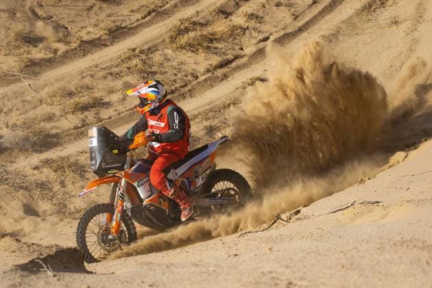 60 ARREDONDO Francisco (gym), BAS World KTM Racing Team, KTM 450 Rally Factory Replica, action during the Stage 3 of the Sonora Rally 2023, 3rd round of the 2023 World Rally-Raid Championship, around Penasco on April 26th, 2023 in Penasco, Mexico - AUTO - W2RC - SONORA RALLY 2023 DPPI Panoramic  05323003__DE_7948