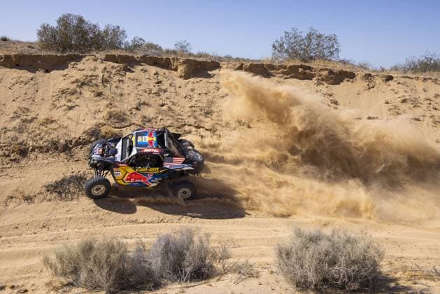 301 JONES Austin (usa), GUGELMIN Gustavo (bra), Red Bull Off-Road Junior Team USA, Can-Am Maverick X3, FIA W2RC, action during the Stage 3 of the Sonora Rally 2023, 3rd round of the 2023 World Rally-Raid Championship, around Penasco on April 26th, 2023 in Penasco, Mexico - AUTO - W2RC - SONORA RALLY 2023 DPPI Panoramic  05323003__DE_6167