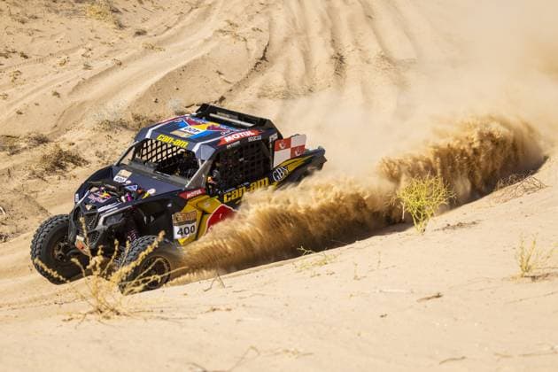 400 BACIUSKA Rokas (ltu), VIDAL MONTIJANO Oriol (spa), Red Bull Can-Am Factory, BRP Can-Am Maverick XRS Turbo, FIA W2RC, action during the Stage 3 of the Sonora Rally 2023, 3rd round of the 2023 World Rally-Raid Championship, around Penasco on April 26th, 2023 in Penasco, Mexico - AUTO - W2RC - SONORA RALLY 2023 DPPI Panoramic  05323003__DE_8167