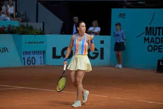 Mutua Madrid Open - Day Three Nuria Parrizas of Spain in action against Anna Vladimirovna Blinkova of Rusian during first round at the Mutua Madrid Open 2023 tennis tournament on April 26, 2023 at Caja Magica stadium in Madrid, Spain. Madrid Spain  Copyright: xJuanxCarlosxLucasx originalFilename:lucas-notitle230426_nppnb.jpg