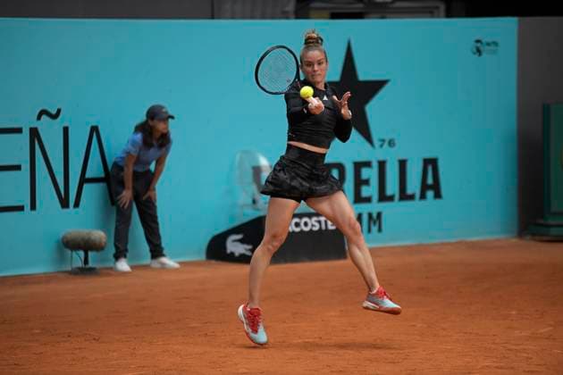 Mutua Madrid Open - Day 4 Maria Sakkari of Greece in action against during second round at the Mutua Madrid Open 2023 tennis tournament on April 27, 2023 at Caja Magica stadium in Madrid, Spain. madrid Spain  Copyright: xJuanxCarlosxLucasx originalFilename:lucas-notitle230427_np8Ql.jpg