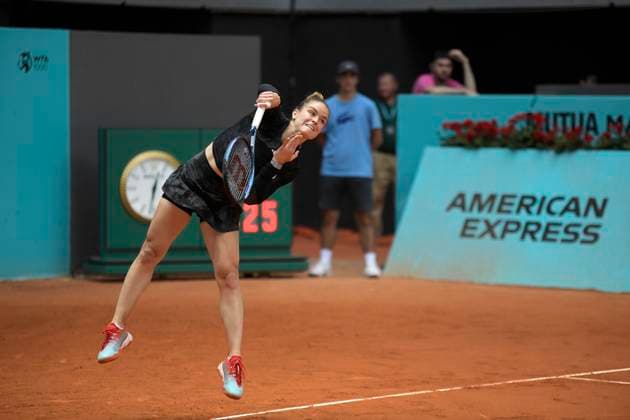 Mutua Madrid Open - Day 4 Maria Sakkari of Greece in action against during second round at the Mutua Madrid Open 2023 tennis tournament on April 27, 2023 at Caja Magica stadium in Madrid, Spain. madrid Spain  Copyright: xJuanxCarlosxLucasx originalFilename:lucas-notitle230427_npB9I.jpg