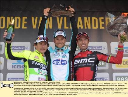Cycling, Tour of Flanders, victory for Tom Boonen