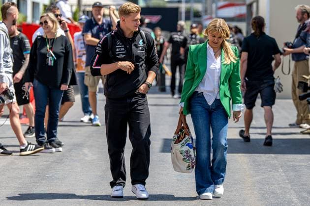 BAKU, AZERBAIJAN: Mick Schumacher, at the 2023 Formula 1 Azerbaijan Grand Prix at the Baku City Circuit in Baku, Azerbaijan.