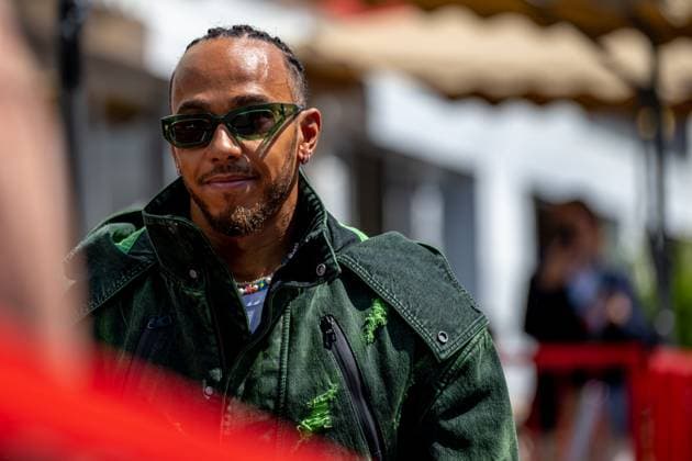BAKU, AZERBAIJAN: Lewis Hamilton, racing for the Mercedes F1 team during the 2023 Formula 1 Azerbaijan Grand Prix at the Baku City Circuit in Baku, Azerbaijan