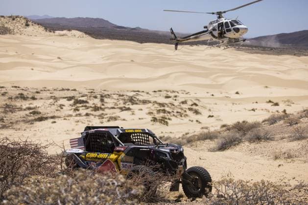 300 QUINTERO Seth (usa), ZENZ Dennis (ger), Red Bull Off-Road Junior Team USA, Can-Am Maverick X3, FIA W2RC, action during the Stage 4 of the Sonora Rally 2023, 3rd round of the 2023 World Rally-Raid Championship, around Penasco on April 27th, 2023 in Penasco, Mexico - AUTO - W2RC - SONORA RALLY 2023 DPPI Panoramic  05323003__DE_6710