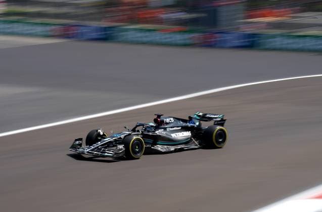 FORMULA 1 AZERBAIJAN GRAND PRIX 2023 28 04 2023, Baku City Circuit , Baku, FORMULA 1 AZERBAIJAN GRAND PRIX 2023 ,in picture George Russell GBR , Mercedes AMG Petronas Formula One Team nordphotoxGmbHx xBratic nph00250