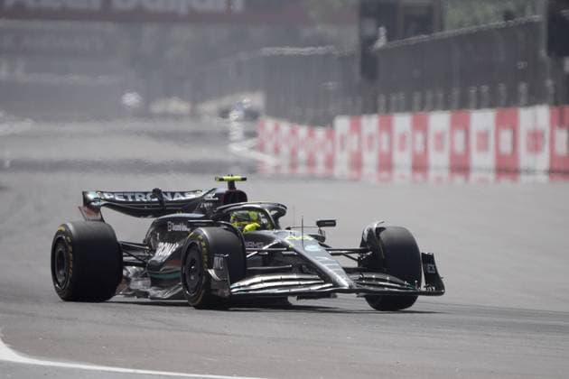 28 04 2023, Baku City Circuit , Baku, FORMULA 1 AZERBAIJAN GRAND PRIX 2023 ,in picture Lewis Hamilton GBR , Mercedes AMG Petronas Formula One Team Baku Baku City Circuit AZERBAIJAN  eu-images-506