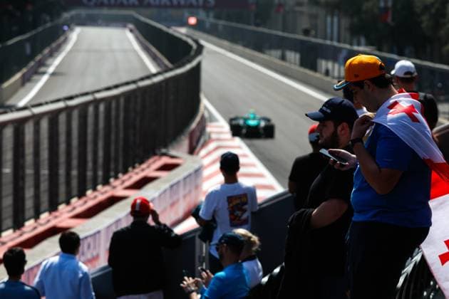 Spectators, F1 Grand Prix of Azerbaijan at Baku City Circuit on April 28, 2023 in Baku, Azerbaijan Photo by HOCH ZWEI Baku Azerbaijan