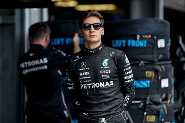 63 George Russell GBR, Mercedes AMG Petronas F1 Team , F1 Grand Prix of Azerbaijan at Baku City Circuit on April 28, 2023 in Baku, Azerbaijan Photo by HOCH ZWEI Baku Azerbaijan