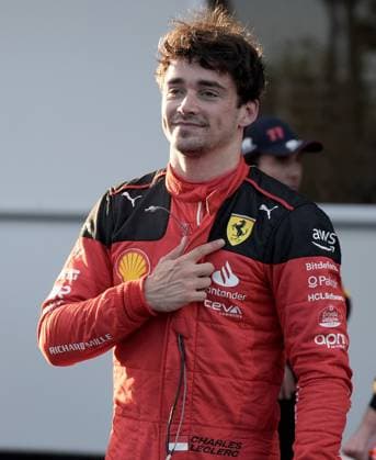 FORMULA 1 AZERBAIJAN GRAND PRIX 2023 28 04 2023, Baku City Circuit , Baku, FORMULA 1 AZERBAIJAN GRAND PRIX 2023 ,in the picture pole position for Charles Leclerc MCO , Scuderia Ferrari nordphotoxGmbHx xBratic nph00250