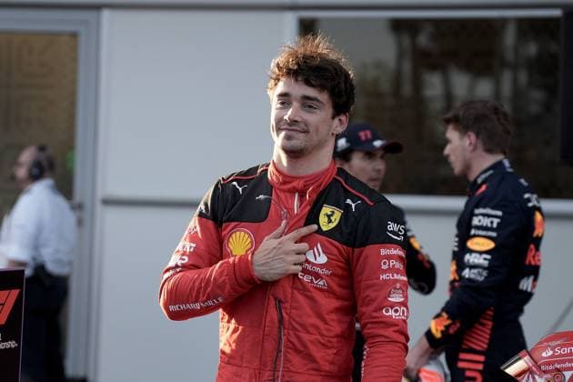 FORMULA 1 AZERBAIJAN GRAND PRIX 2023 28 04 2023, Baku City Circuit , Baku, FORMULA 1 AZERBAIJAN GRAND PRIX 2023 ,in the picture pole position for Charles Leclerc MCO , Scuderia Ferrari nordphotoxGmbHx xBratic nph00250