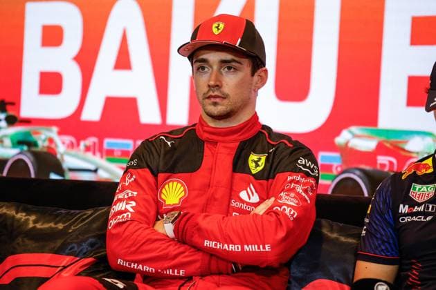 16 Charles Leclerc MCO, Scuderia Ferrari , F1 Grand Prix of Azerbaijan at Baku City Circuit on April 28, 2023 in Baku, Azerbaijan Photo by HOCH ZWEI Baku Azerbaijan