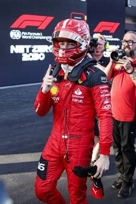 LECLERC Charles (mco), Scuderia Ferrari SF-23, portrait pole position during the Formula 1 Azerbaijan Grand Prix 2023, 4th round of the 2023 Formula One World Championship, WM, Weltmeisterschaft from April 28 to 30, 2023 on the Baku City Circuit, in Baku, Azerbaijan - F1 - AZERBAIJAN GRAND PRIX 2023 DPPI Panoramic  00122008__R3_9847