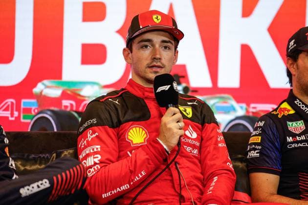 16 Charles Leclerc MCO, Scuderia Ferrari , F1 Grand Prix of Azerbaijan at Baku City Circuit on April 28, 2023 in Baku, Azerbaijan Photo by HOCH ZWEI Baku Azerbaijan
