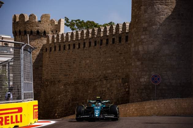 14 Fernando Alonso ESP, Aston Martin Aramco Cognizant F1 Team , F1 Grand Prix of Azerbaijan at Baku City Circuit on April 28, 2023 in Baku, Azerbaijan Photo by HOCH ZWEI Baku Azerbaijan