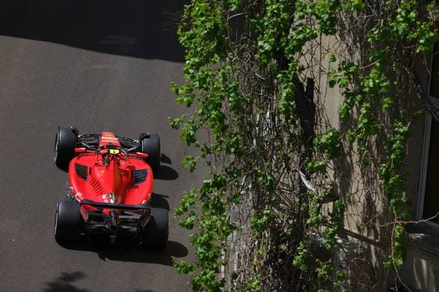 55 Carlos Sainz ESP, Scuderia Ferrari , F1 Grand Prix of Azerbaijan at Baku City Circuit on April 28, 2023 in Baku, Azerbaijan Photo by HOCH ZWEI Baku Azerbaijan