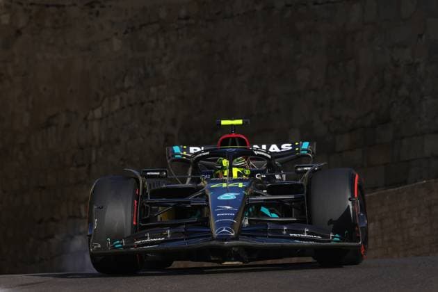 44 Lewis Hamilton GBR, Mercedes AMG Petronas F1 Team , F1 Grand Prix of Azerbaijan at Baku City Circuit on April 28, 2023 in Baku, Azerbaijan Photo by HOCH ZWEI Baku Azerbaijan
