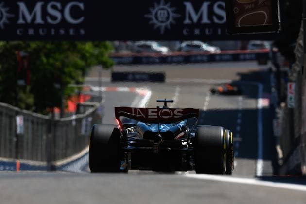 63 George Russell GBR, Mercedes AMG Petronas F1 Team , F1 Grand Prix of Azerbaijan at Baku City Circuit on April 29, 2023 in Baku, Azerbaijan Photo by HOCH ZWEI Baku Azerbaijan