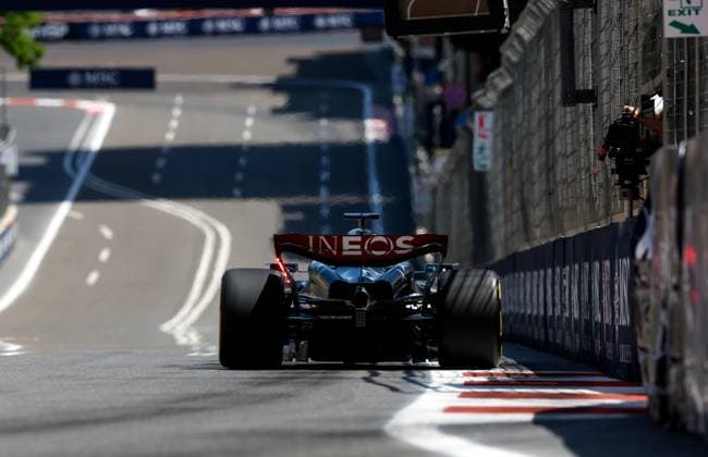 63 George Russell GBR, Mercedes AMG Petronas F1 Team , F1 Grand Prix of Azerbaijan at Baku City Circuit on April 29, 2023 in Baku, Azerbaijan Photo by HOCH ZWEI Baku Azerbaijan