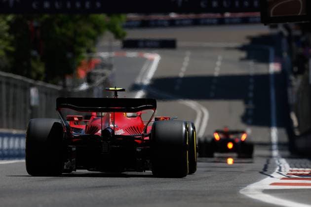 55 Carlos Sainz ESP, Scuderia Ferrari , F1 Grand Prix of Azerbaijan at Baku City Circuit on April 29, 2023 in Baku, Azerbaijan Photo by HOCH ZWEI Baku Azerbaijan