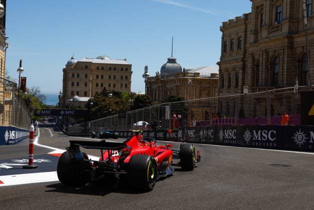 55 Carlos Sainz ESP, Scuderia Ferrari , F1 Grand Prix of Azerbaijan at Baku City Circuit on April 29, 2023 in Baku, Azerbaijan Photo by HOCH ZWEI Baku Azerbaijan