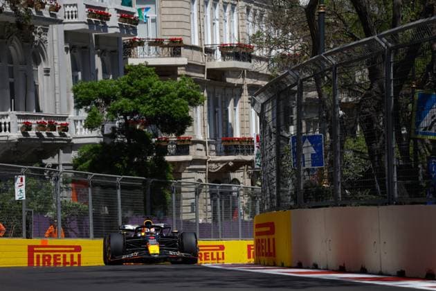 1 Max Verstappen NLD, Oracle Red Bull Racing , F1 Grand Prix of Azerbaijan at Baku City Circuit on April 29, 2023 in Baku, Azerbaijan Photo by HOCH ZWEI Baku Azerbaijan