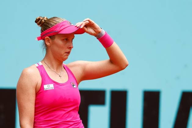 April 29, 2023, MADRID, MADRID, SPAIN: Shelby Rogers of United States in action against Irina Camelia Begu of Romania during the Mutua Madrid Open 2023 celebrated at Caja Magica on Abril 29, 2023 in Madrid, Spain. MADRID SPAIN - ZUMAa181 20230429_zaa_a181_030 Copyright: xOscarxJ.xBarrosox