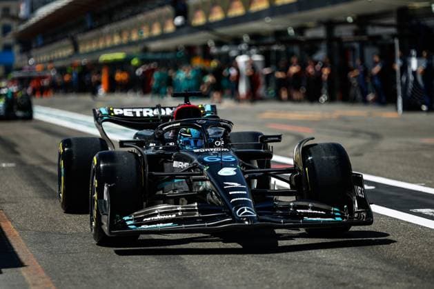 63 George Russell GBR, Mercedes AMG Petronas F1 Team , F1 Grand Prix of Azerbaijan at Baku City Circuit on April 29, 2023 in Baku, Azerbaijan Photo by HOCH ZWEI Baku Azerbaijan