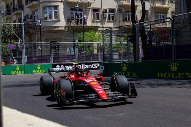 55 Carlos Sainz ESP, Scuderia Ferrari , F1 Grand Prix of Azerbaijan at Baku City Circuit on April 29, 2023 in Baku, Azerbaijan Photo by HOCH ZWEI Baku Azerbaijan