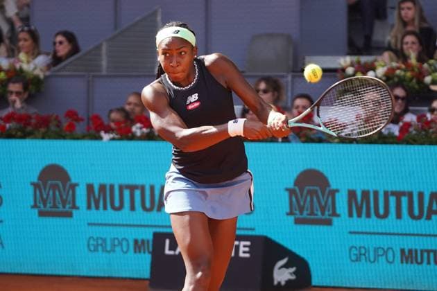 Paula Badosa vs Coco Gauff Masters Series Mutua Madrid Open 2023 in Madrid on 29, April 2023 797 David Cordon Press  797 David CordonxPress Paula Badosa vs Coco Gauff
