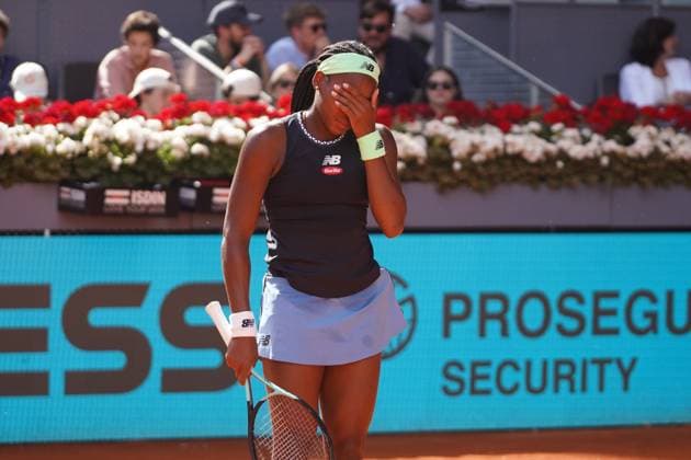 Paula Badosa vs Coco Gauff Masters Series Mutua Madrid Open 2023 in Madrid on 29, April 2023 797 David Cordon Press  797 David CordonxPress Paula Badosa vs Coco Gauff