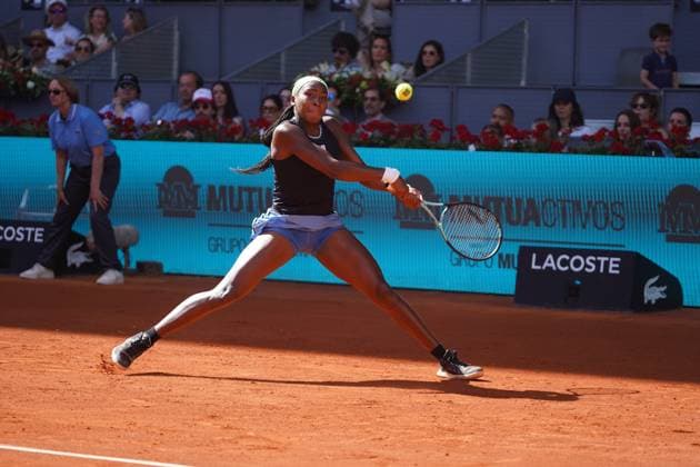 Paula Badosa vs Coco Gauff Masters Series Mutua Madrid Open 2023 in Madrid on 29, April 2023 797 David Cordon Press  797 David CordonxPress Paula Badosa vs Coco Gauff