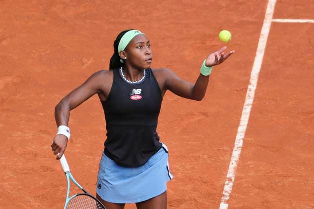 Mutua Madrid Open - Day Six Coco Gauff of the United States plays against Paula Badosa of Spain during their third round match on day six of the Mutua Madrid Open at La Caja Magica on April 29, 2023 in Madrid, Spain Madrid Spain  Copyright: xOscarxGonzalezx originalFilename:gonzalez-notitle230429_npUb4.jpg