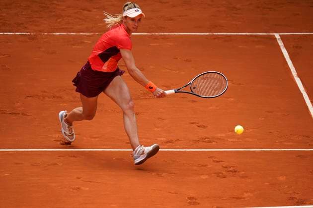RECORD DATE NOT STATED Mutua Madrid Open - Day Seven Lesia Tsurenko of Ukrania during their match against Daria Kasatkina of Russian on Day Seven of the Mutua Madrid Open at La Caja Magica on April 30, 2023 in Madrid, Spain. Madrid Spain  Copyright: xJuanxCarlosxLucasx originalFilename:lucas-notitle230430_npdGW.jpg