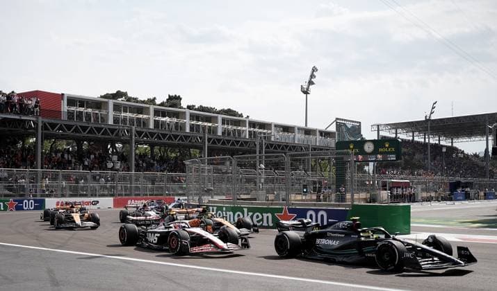 FORMULA 1 AZERBAIJAN GRAND PRIX 2023 30 04 2023, Baku City Circuit , Baku, FORMULA 1 AZERBAIJAN GRAND PRIX 2023 ,in picture Lewis Hamilton GBR , Mercedes AMG Petronas Formula One Team, Nico Hülkenberg DEU , Moneygram Haas F1 Team, Lando Norris GBR , McLaren F1 Team nordphotoxGmbHx xBratic nph00250