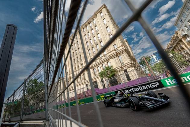 44 Lewis Hamilton GBR, Mercedes AMG Petronas F1 Team , F1 Grand Prix of Azerbaijan at Baku City Circuit on April 30, 2023 in Baku, Azerbaijan Photo by HOCH ZWEI Baku Azerbaijan