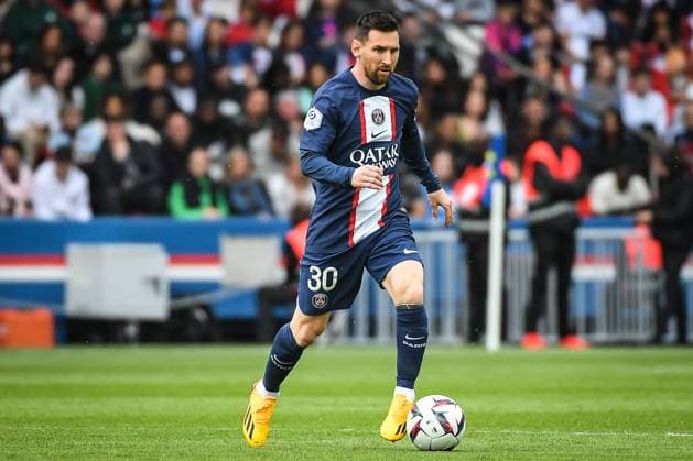 April 30, 2023, Paris, France, France: Lionel (Leo) MESSI of PSG during the Ligue 1 match between Paris Saint-Germain (PSG) and FC Lorient at Parc des Princes Stadium on April 30, 2023 in Paris, France. Paris France - ZUMAm308 20230430_zsp_m308_008 Copyright: xMatthieuxMirvillex