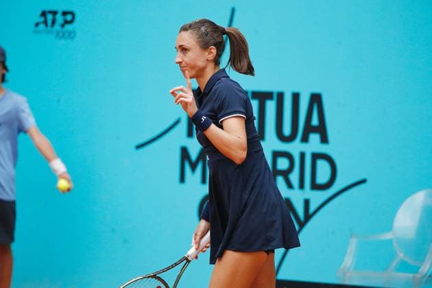 Petra Martic (CRO), APRIL 30, 2023 - Tennis : Petra Martic during singles round of 32 match against Anna Kalinskaya on the WTA, Tennis Damen 1000 tournaments Mutua Madrid Open tennis tournament at the Caja Magica in Madrid, Spain. Noxthirdxpartyxsales  (217252929)