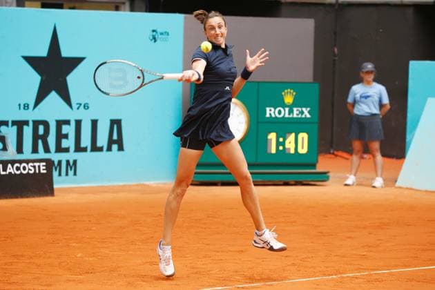 Petra Martic (CRO), APRIL 30, 2023 - Tennis : Petra Martic during singles round of 32 match against Anna Kalinskaya on the WTA, Tennis Damen 1000 tournaments Mutua Madrid Open tennis tournament at the Caja Magica in Madrid, Spain. Noxthirdxpartyxsales  (217252963)