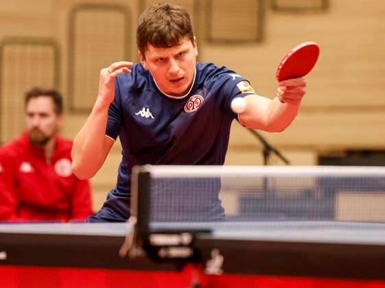 Table tennis Bundesliga match FSV Mainz 05 TTC Schw Bergneustadt Andrei Putuntica Mainz 30 04 23