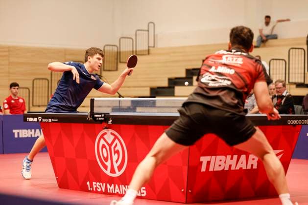 Table tennis Bundesliga match FSV Mainz 05 TTC Schw Bergneustadt Andrei Putuntica Mainz 30 04 23
