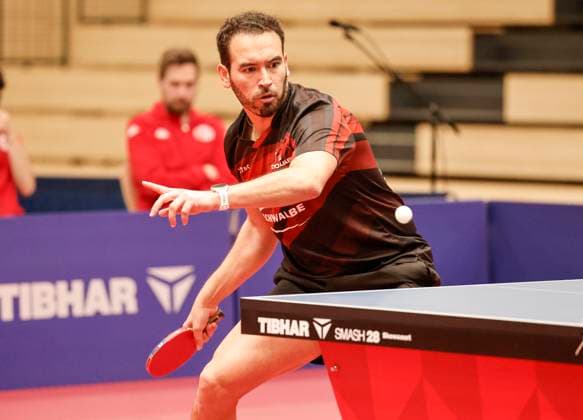 Table tennis Bundesliga match FSV Mainz 05 TTC Schw Bergneustadt Alberto Mino TTC 30 04 23