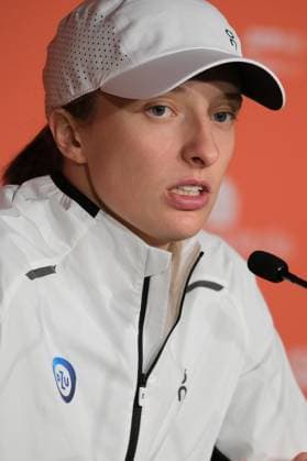 Mutua Madrid Open - Day Seven Iga Swiatek of Poland seen during a press conference, PK, Pressekonferenz on day seven of the Mutua Madrid Open at La Caja Magica. on April 30, 2023 in Madrid, Spain madrid Spain  Copyright: xOscarxGonzalezx originalFilename:gonzalez-notitle230430_np2Ms.jpg